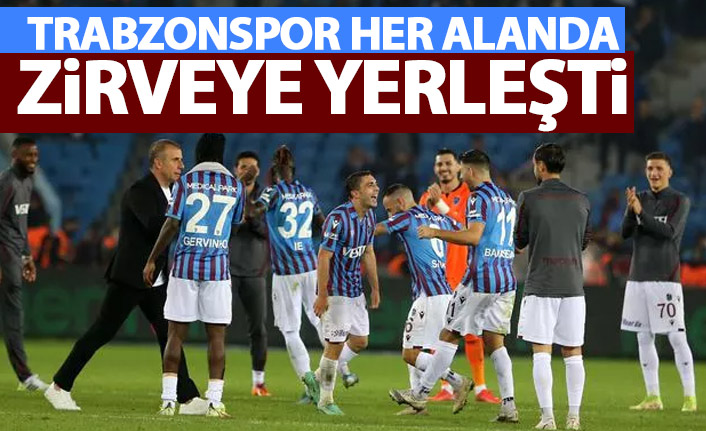 Trabzonspor her alanda zirvede
