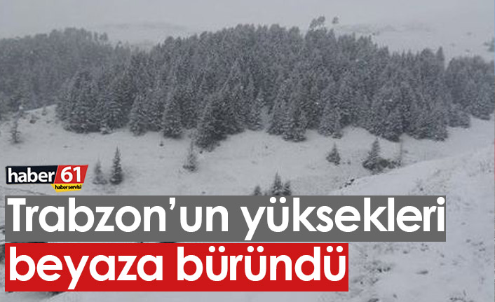 Trabzon'da kar kendini gösterdi. 25-10-2021