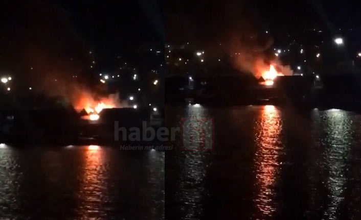Trabzon’da alevler balıkçı barınaklarını kül etti