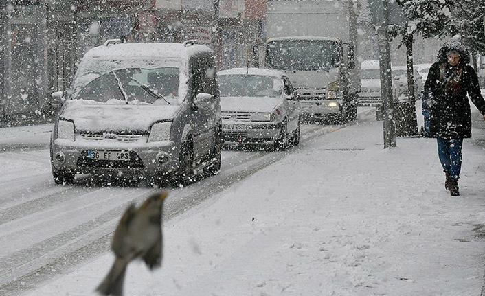 Kars ve Ardahan'da kar yağışı etkili oluyor