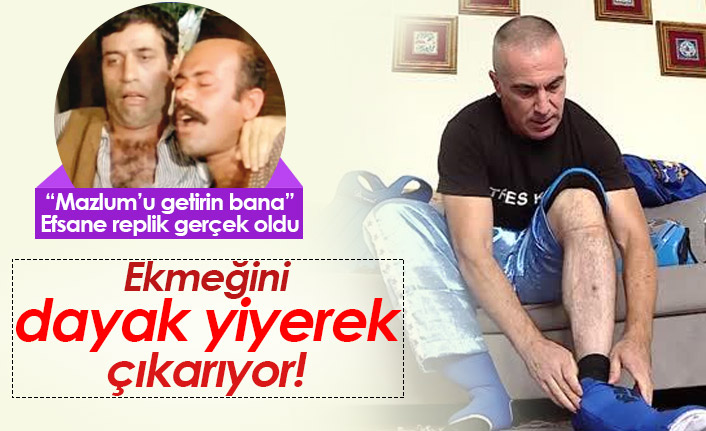 Ekmeğini dayak yiyerek kazanan adam!