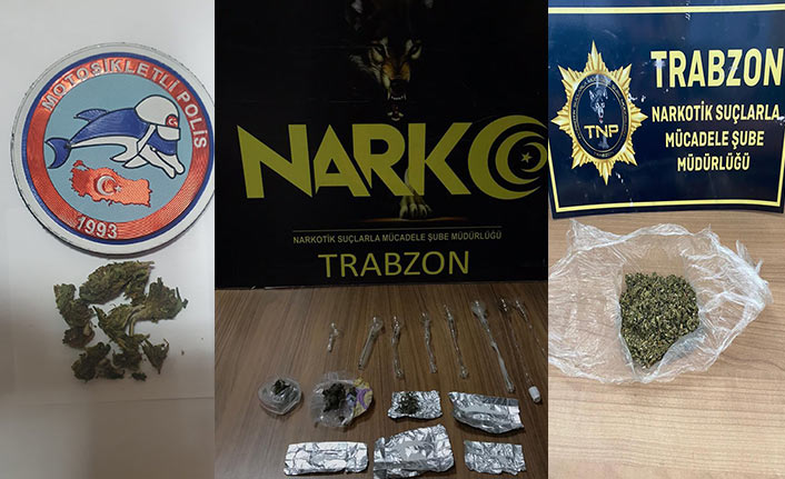 Trabzon’da uyuşturucu operasyonu! 8 farklı adrese eş zamanlı operasyon