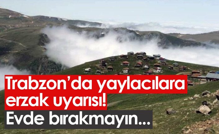 Trabzon'da jandarmadan yayla uyarısı