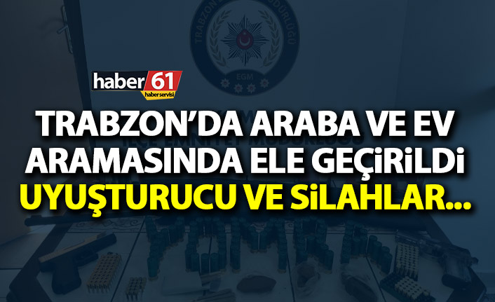 Trabzon’da operasyonda ele geçirildi! Silahlar ve uyuşturucu...
