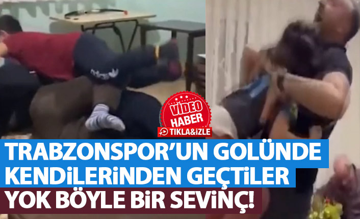 Trabzonspor'un golünden sonra kendilerinden geçtiler! Yol böyle bir sevinç