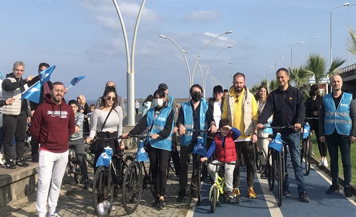 DEVA Partisi Trabzon'dan zamlara bisikletli protesto