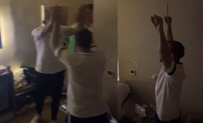 Trabzonspor gol atınca Trabzonlu futbolcu yerinde duramadı