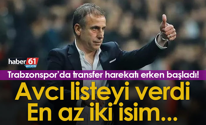 Trabzonspor transfer harekatına erken başladı