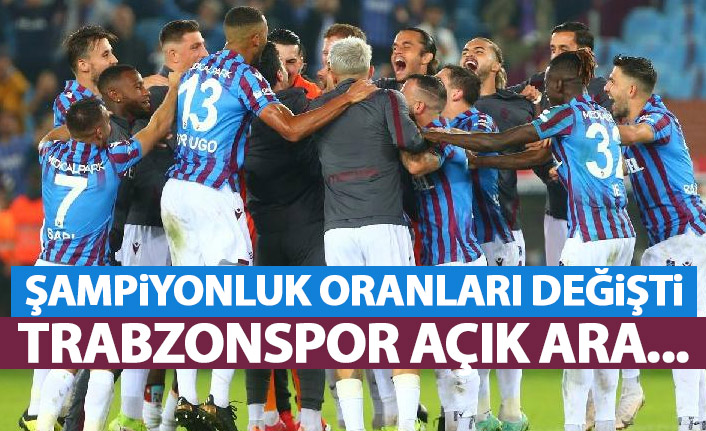 Süper Lig şampiyonluk oranları güncellendi! Trabzonspor açık ara...