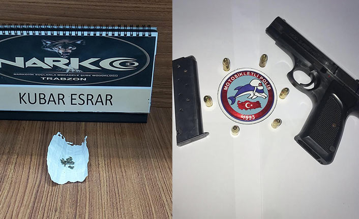 Trabzon’da uyuşturucu ve silah yakalandı