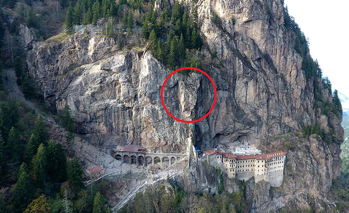 Sümela Manastırı'nı tehdit ediyor! Tam 360 ton