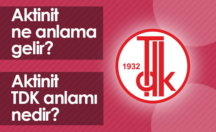 Aktinit Ne Demek? Aktinit TDK Anlamı Ne?