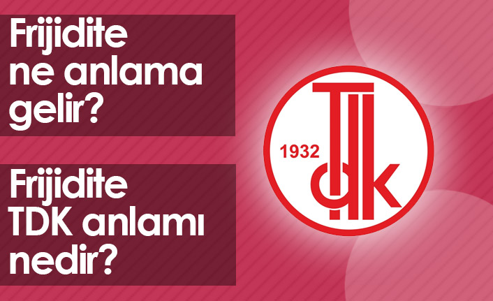 Frijidite Ne Demek? Frijidite TDK Anlamı Ne?