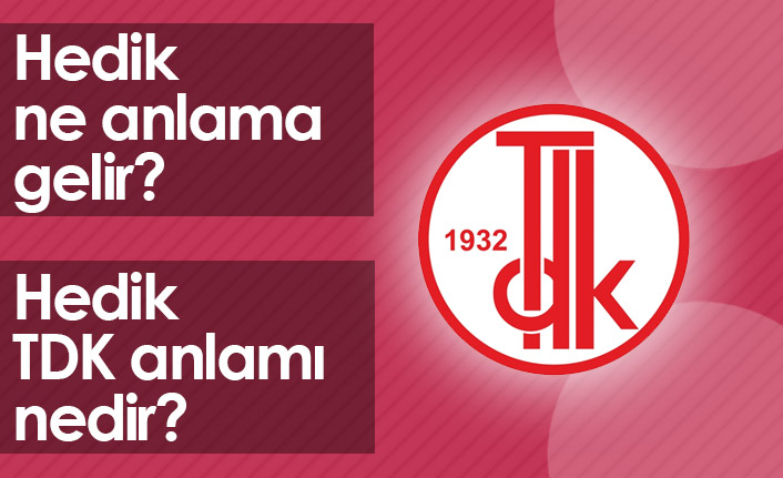 Hedik Ne Demektir? Hedik TDK Anlamı Nedir?