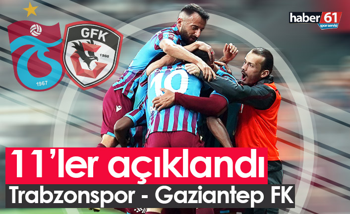 Trabzonspor Gaziantep FK maçının kadroları açıklandı