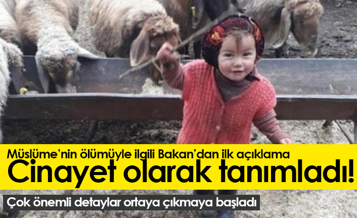 Bakan Yanık, Müslüme'nin ölümünü cinayet olarak tanımladı