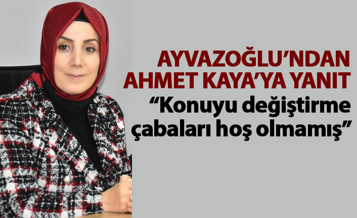 Ayvazoğlu'ndan Kaya'ya yanıt: Konuyu değiştirme çabaları hoş olmamış