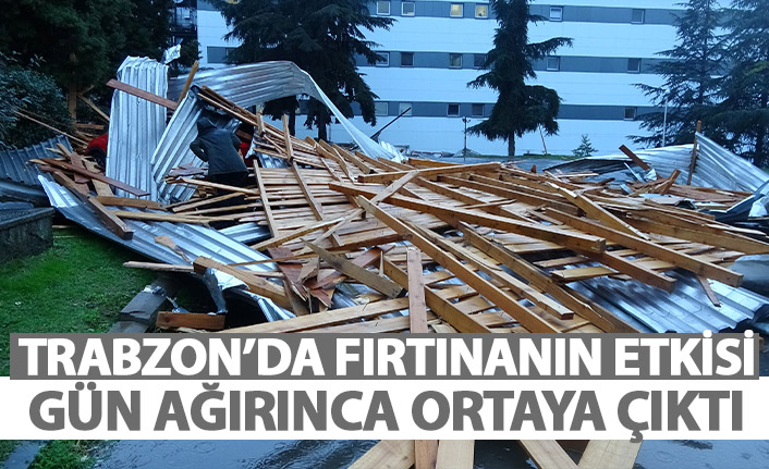 Trabzon’da fırtınanın bilançosu gün ağarınca ortaya çıktı