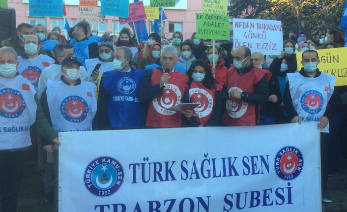 Trabzon'da sağlıkçılar iş bıraktı!