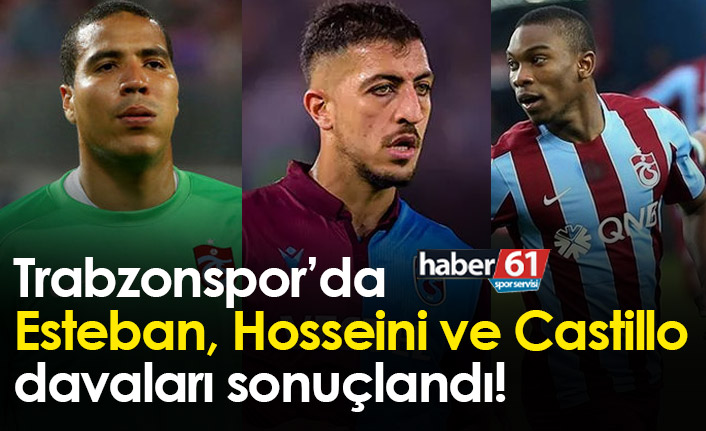 Castillo, Esteban ve Hosseini davası kapandı