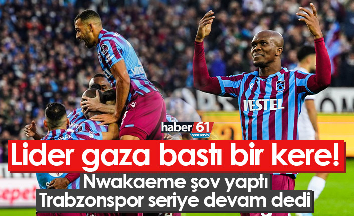 Lider Trabzonspor Adana Demirspor'u yendi seriye devam dedi!