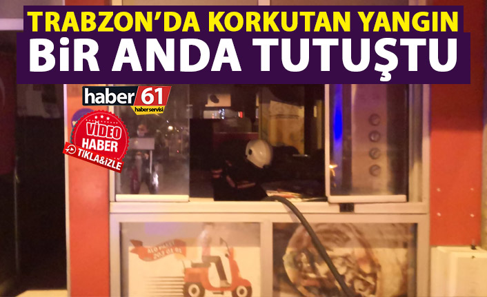 Trabzon’da işyerinde yangın! Bir anda tutuştu