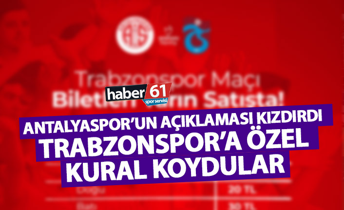 Antalyaspor'dan bir garip Trabzonspor maçı açıklaması