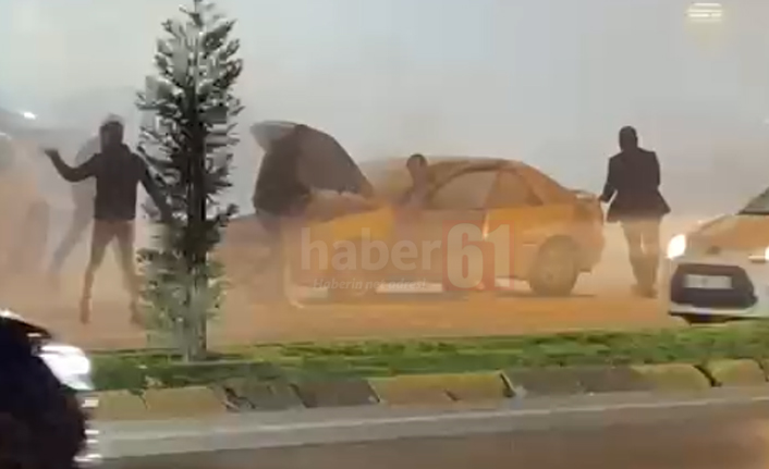 Trabzon’da korku dolu anlar! Bir anda alev aldı