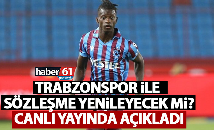 Edgar Ie Trabzonspor ile sözleşme yenileyecek mi? Canlı yayında açıkladı