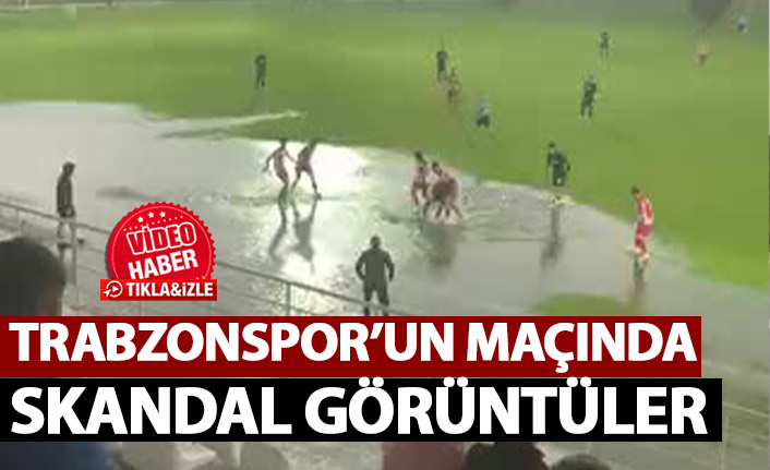 Trabzonspor’un maçında skandal görüntüler