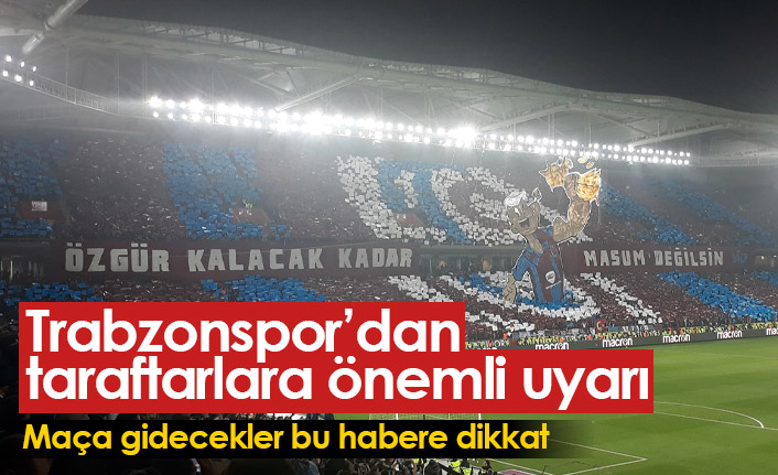 Trabzonspor'dan taraftara Passo Mobil uyarısı