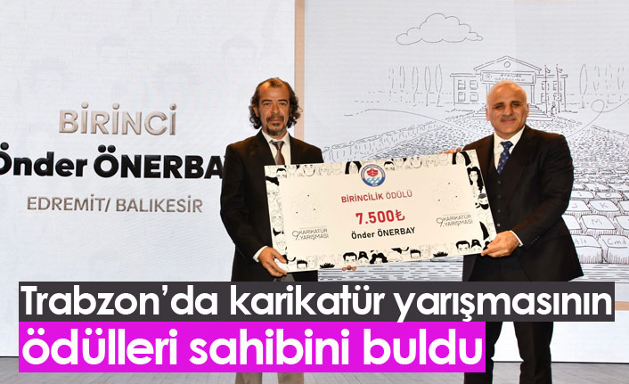 Trabzon'da karikatür yarışmasında ödüller sahibini buldu