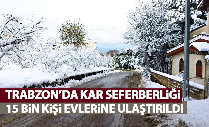 Trabzon'da Büyükşehir'den kar seferberliği