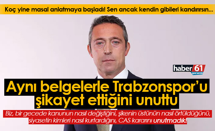 Ali Koç yine masal anlatmaya başladı!
