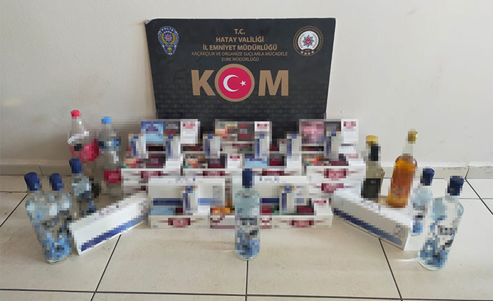 Hatay’da sahte içki ve kaçak sigara operasyonu