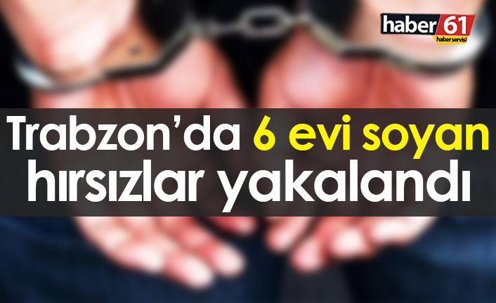 Trabzon'da 6 evi soyan hırsızlar yakalandı