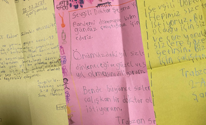 Trabzon’da öğrencilerden doktorlara mektup