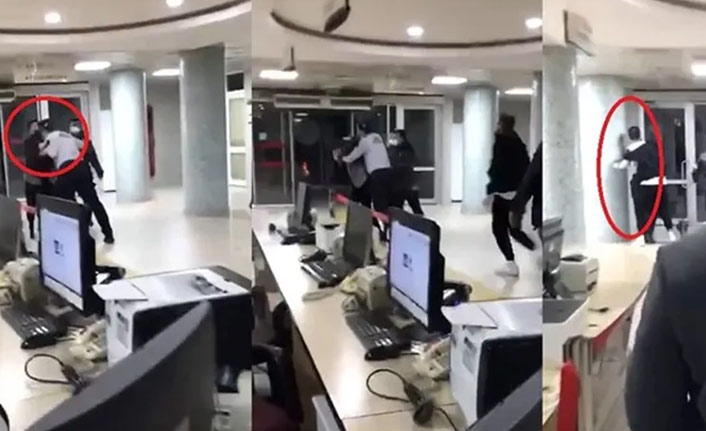 Güvenlik görevlisi hasta yakınına kafa attı