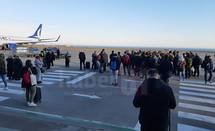 Trabzon Havalimanı’nda gerginlik!