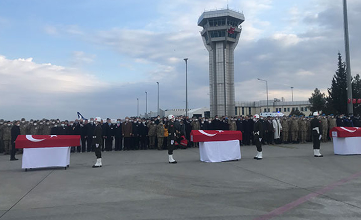 Şehitler törenle memleketlerine uğurlandı