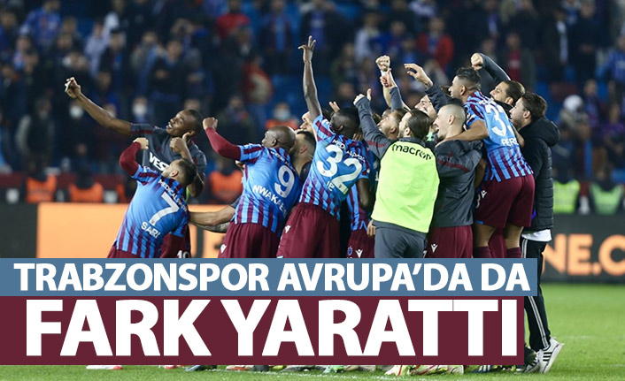 Trabzonspor Avrupa'ya da damga vurdu