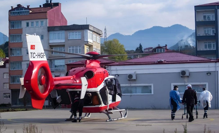 Hava ambulansı 9 günde 10 hastanın naklini sağladı