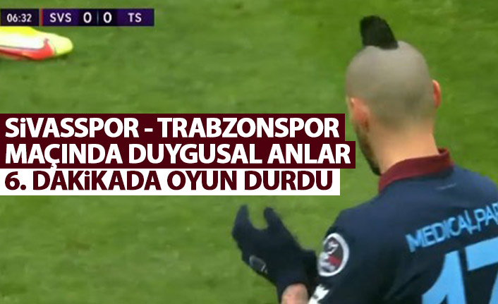 Sivasspor – Trabzonspor maçında 6. Dakikada oyun onun için durdu!