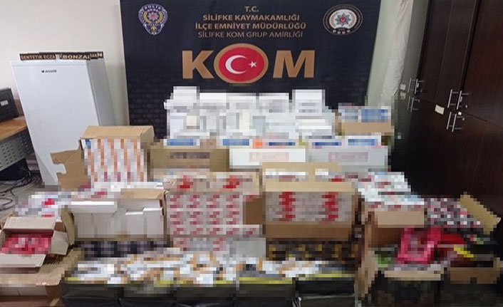 Mersin'de 203 bin 800 adet makaron ele geçirildi