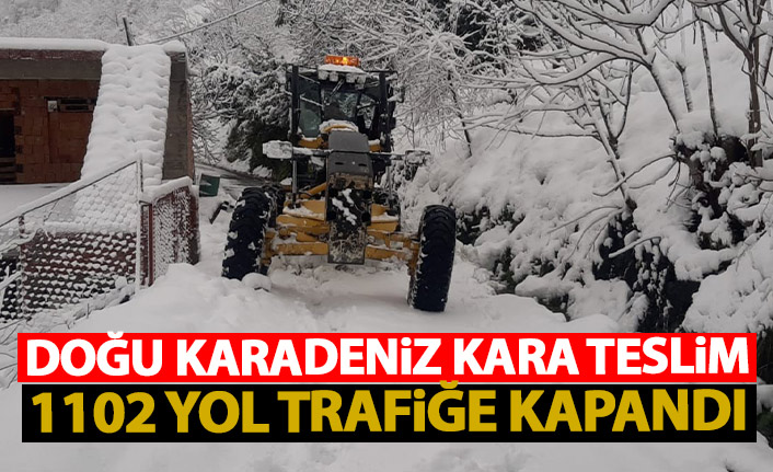 Doğu Karadeniz’de bin 102 köy ve mahalle yolu kapandı