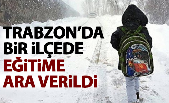 Trabzon'da bir ilçede eğitime kar arası!