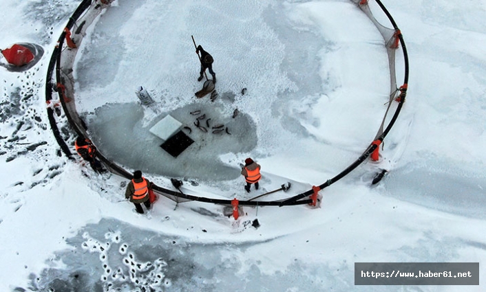 Sivas'ta kutupları aratmayan görüntü