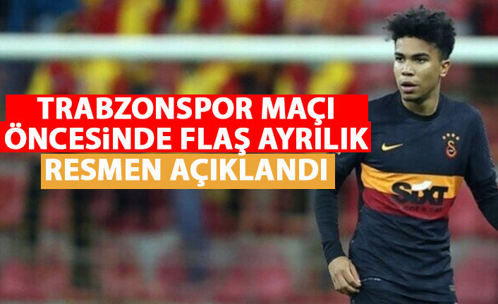 Trabzonspor maçı öncesi ayrılık! Galatasaray resmen açıkladı