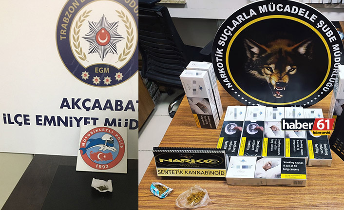 Trabzon’da operasyon! Uyuşturucu, silah, sigara...