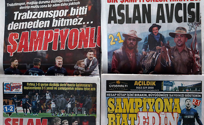 Trabzon basınında şampiyonluk sesleri